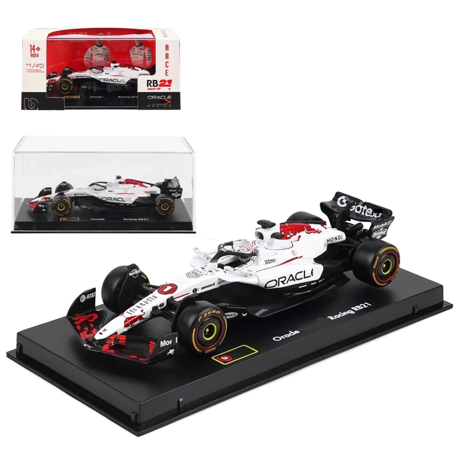 HTLNUZD 2025 1/43 F1 RB21#1 Japan GP Die Cast Model - Verstappen's